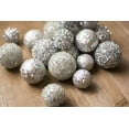 thumbnail image 3 of Wedding Decor Vase Filler Sequin Balls Metallic Spheres 1.25-2 in Silver 24 Pc, 3 of 3