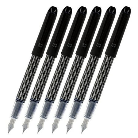 6 PACK: Pilot Varsity Disposable Fountain Pens, Black Ink, Single Pen (Best Extra Fine Fountain Pen)