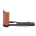 thumbnail image 1 of Hand Grip L Bracket for Z F Camera, L Shape Bracket Wooden Grip with 1/4 Inch Screw Hole, Handgrip L Shape Grip, Built in Quick Release Plate for Arca, 1 of 7