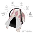 thumbnail image 3 of Car Seat Cover Baby, Sparkling Ice Cream Baby Car Seat Cover for Baby Boys Girls Newborn , Infant Car Seat Canopy Cover Nursing Breastfeeding Cover Warm Blanket, 3 of 7