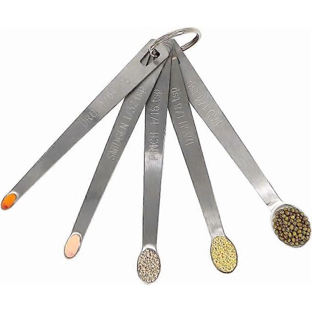 Measuring Spoons Set, Heavy Duty Stainless Steel Measuring Spoons, Mini Measuring Spoon for Cooking Baking, Tablespoon Teaspoon for Dry or Liquid Ingr