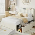 thumbnail image 1 of Kojooin Cama con Plataforma para Niños y Niñas con Tapicería Lujosa, Almacenamiento Flexible y Cabecera Tipo Librería, Soporta 850 Libras, 1 of 8