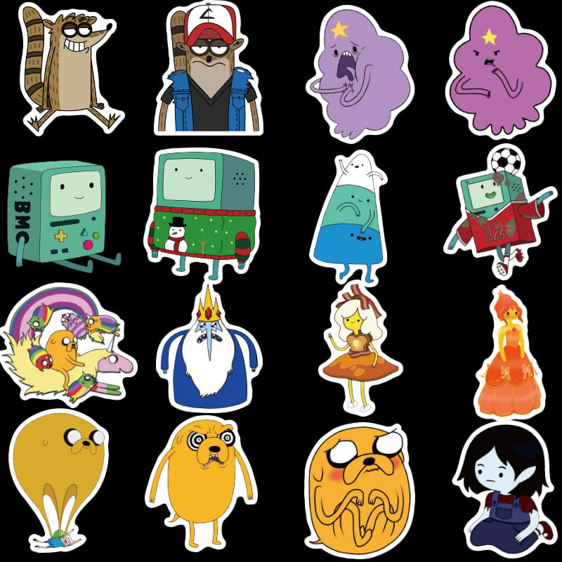 50pcs Cartoon Adventure Time Waterproof Girl Stickers Skateboard DIY StickerBW 