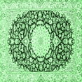 thumbnail image 1 of Ahgly Company Indoor Square Medallion Emerald Green Traditional Area Rugs, 6' Square, 1 of 4