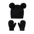 thumbnail image 2 of YAOBAMM Elastic Winter Hat Children Hat Set Thickened Knitted Good Elasticity Plush Slip Ball Decor Dome Soft Warm Ear Protection Unisex Baby, 2 of 7