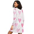 thumbnail image 2 of FORMRS Womens Long Sleeve Nightgowns Crew Neck Sleep Shirt Soft Pajamas Sizes S-3XL, Geometric Love, 2 of 8