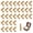 25mm 32pcs, variant on Brass Barrel Hinges, Hidden Concealed Hinges for Wooden Jewelry Boxes and Keepsake Cases, Invisible Cylinder for Small Cabinet Doors (20mm & 25mm 32pcs)