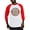 Red/White, variant on CafePress - Roundtuit Baseball Jersey - Cotton Baseball Jersey, 3/4 Raglan Sleeve Shirt