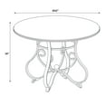 thumbnail image 6 of Roselyn 5-Piece Counter Height Pub Set, Brushed Faux Medium Cherry Wood with "Matte Pewter and Bronze" Metal, 6 of 16