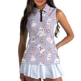 thumbnail image 3 of Whosucclay Ghost Bow Pattern Golf Tank for Women, Sleeveless Anti Fade Half Zip Women's Sleeveless Golf Shirts for Athletic Outdoor Tennis Exercise, 3 of 8