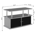 thumbnail image 5 of Pemberly Row Modern Wood TV Stand for TVs up to 35" with Cabinets/Shelf in Gray, 5 of 5