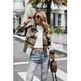 thumbnail image 3 of Zeagoo Shacket Women Cropped Flannel Plaid Button Down Jacket Houndstooth Casual Fall Fashion Coats, 3 of 6