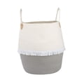 thumbnail image 3 of Cesta para la ropa sucia, cesta para juguetes de bebé, cesta de almacenamiento de algodón plegable, cesta grande Gris, 3 of 9