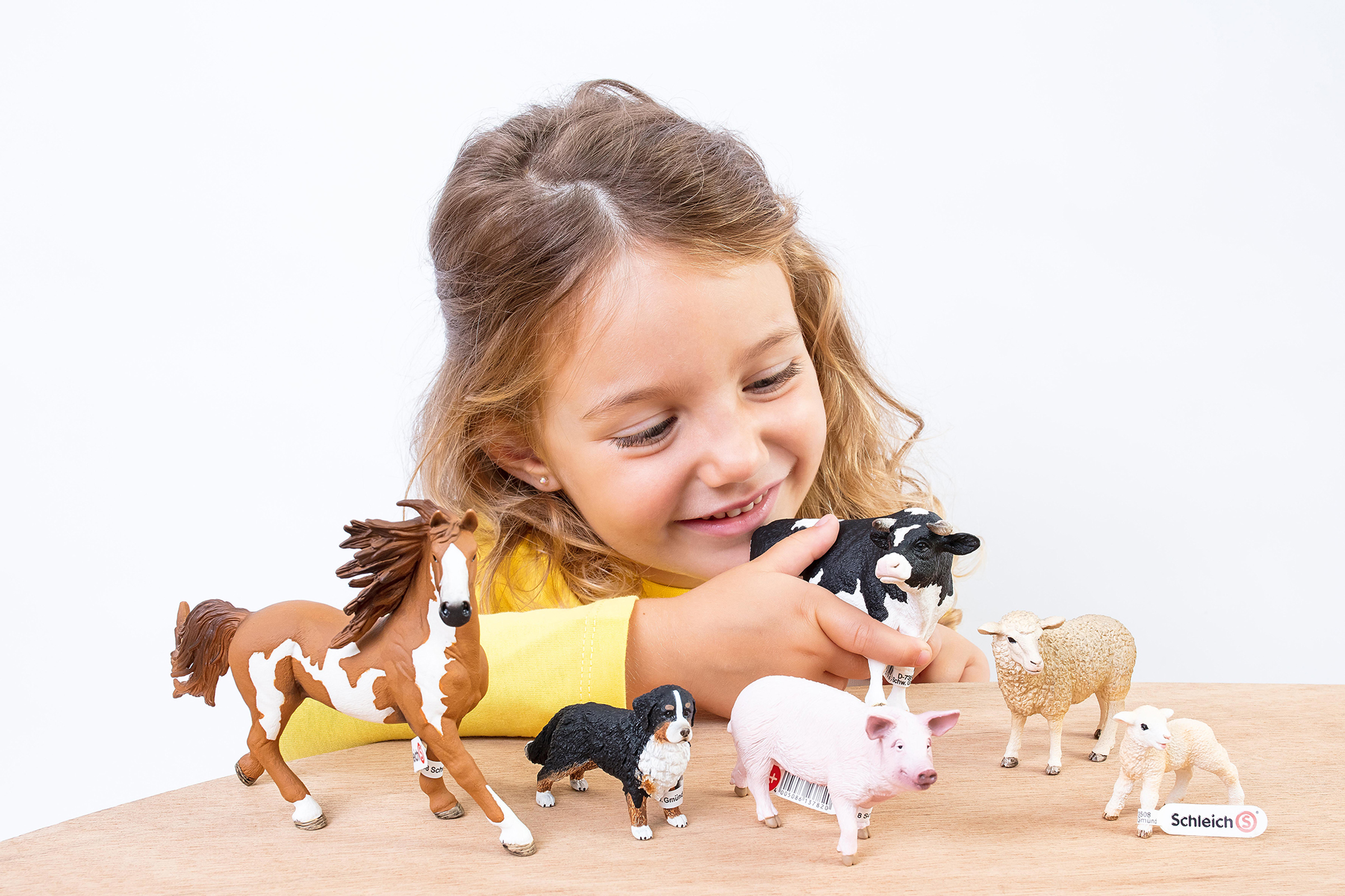 Schleich Farm World, Animal Toys for Boys and Girls 3 and Above, Black Bull Cow Toy Figurine, Ages 3+