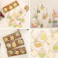 thumbnail image 6 of 18 Pieces Easter Wooden Ornaments Embellishments Easter Egg Bunny Wooden Hanging Ornaments Spring Easter Wooden Slice for Easter Party Decorations, 6 of 9