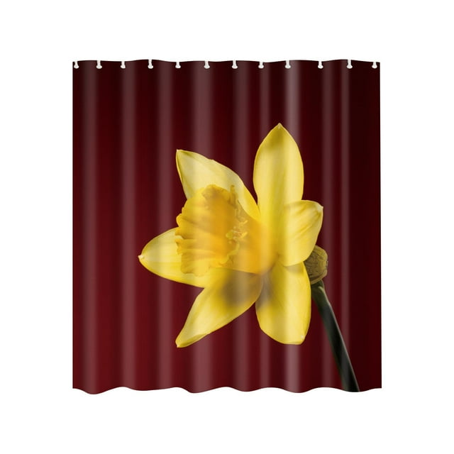 Maplenight Doublure de Rideau de Douche Impression Numérique Tissu Polyester Séchage Rapide Léger Imperméable Lavable Antimicrobien Résistant à la Moisissure pour Salle de Bain Hôtel Dortoir 47.2x70.7 Po Rouge