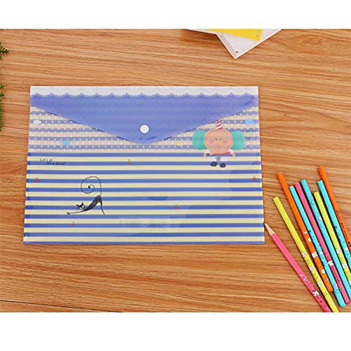 4 x A4 Cute Penguin folders files stationery Kids Party School Office blue 