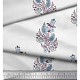 thumbnail image 2 of Soimoi Japan Crepe Satin Fabric Leaves,Floral & Paisley Block Printed Craft Fabric by The Yard 42 Inch Wide, 2 of 3