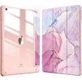 thumbnail image 1 of Funda protectora con diseño de mármol rosa compatible con iPads de 9.ª, 8.ª y 7.ª generación (modelos 2021/2020/2019, 10,2 pulgadas) - Carcasa a prueba de golpes, transparente, 1 of 5