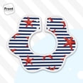 thumbnail image 3 of Hirioo Starfish Navy Blue Stripe for Baby Cotton Petal Bib Drool Bibs for Baby Boy Unisex, 3 of 9