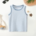 thumbnail image 2 of Toddler Girls Boys Tank Top Stripe Sleeveless for Kids 0-24 Months 2t 3t 4t 5t 6t 7t Soft Cotton Top Kids Clothes Summer Tops Gibobby,6-8 Years,Light Blue, 2 of 9