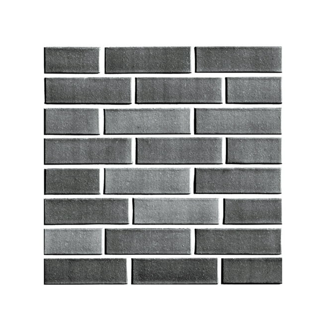 3D Self-Adhesive PVC Mosaic Tile Stickers, 13 Color Options, Lifelike Brick Pattern, Waterproof & Oilproof, Easy DIY Installation for Kitchen/Bathroom Wall Decoration, 30x30cm (11.81x11.81in) - 512