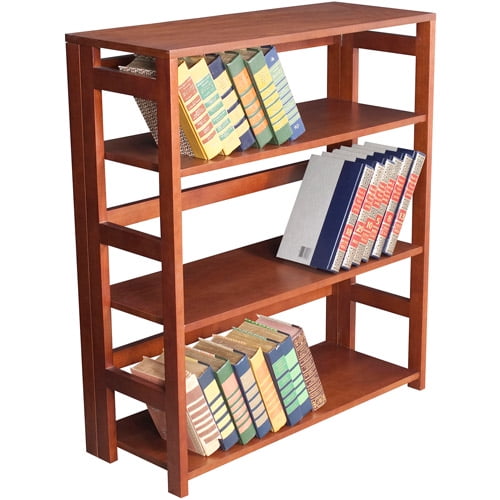 Flip Flop 3-Shelf Folding Bookcase, Multiple Finishes