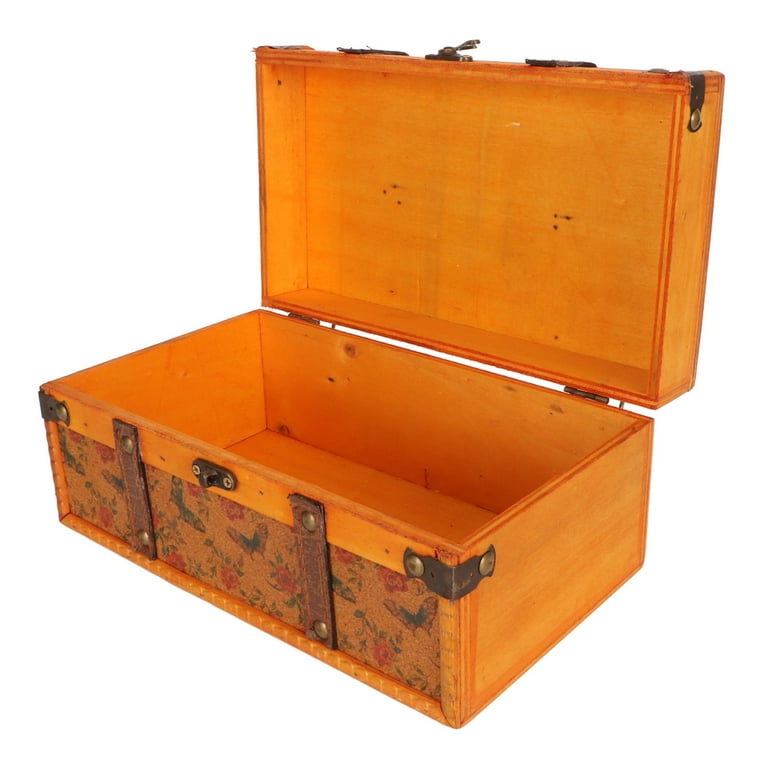 チェスト ZX Vintage Wooden Jewelry Box Buckle Lock Jewelry Storage