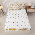 thumbnail image 4 of Erosebridal Western Horse Pattern Zipper Queen Comforter Set with Fitted Sheet and 2 Pillowcases,Cowboy Farm Print Zipper Bedding Set,Brown Yellow White,Reversible, 4 of 6