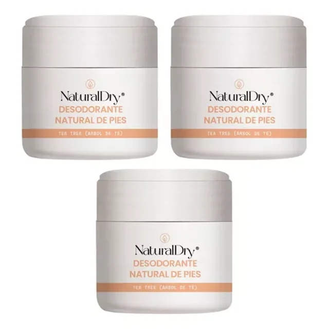 Desodorante Pies Naturaldry 3 Pack De Natural Hidratante