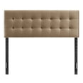 thumbnail image 6 of Lily Stain-Resistant Performance Velvet Queen Size Headboard in Taupe, 6 of 8