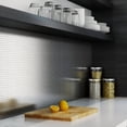 thumbnail image 5 of Linox Stainless Steel 12,09 in. X 11,67 in. X 5 mm Brushed Metal Peel & Stick Wall Mosaic Tiles (6 sq.ft. / case), 5 of 5