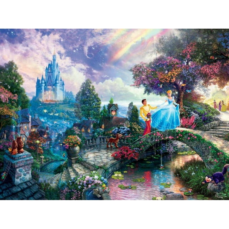 Thomas Kinkade 2 Disney Puzzles 750 pcs Each: Cinderella & Snow White Dream  Col