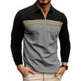 thumbnail image 1 of Ceisia Men Color Block Long Sleeve Zipper Casual Daily Outdoor Versatile Gift Fashion Athletic Top, 1 of 9