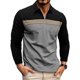 thumbnail image 1 of Ceisia Men Color Block Long Sleeve Zipper Casual Daily Outdoor Versatile Gift Fashion Athletic Top, 1 of 9
