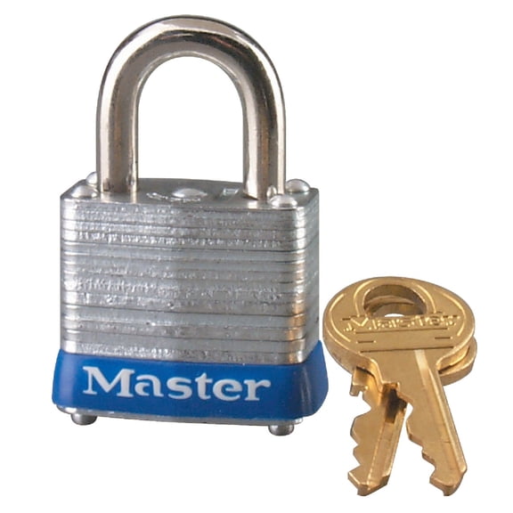 Master Lock Padlock Pin Tumbler Key Lock 7KA - Keyed Alike - 1-1/8 In. Steel Silver