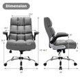 thumbnail image 3 of SUGIFT Adjustable Swivel Office Chair with High Back and Flip-up Arm, Gray, 3 of 5