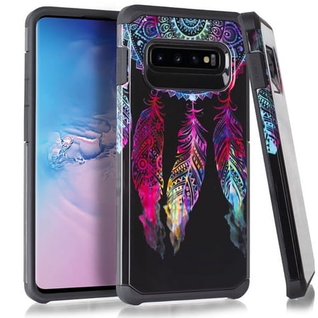 Samsung Galaxy S10 Plus Case, STARSHOP Drop Protection Dual Layers Phone Cover - Dream Catcher