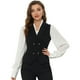 thumbnail image 1 of Chaleco Elegante Doble Botonadura Allegra K Mujer Negro M, 1 of 5