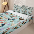 thumbnail image 3 of Erosebridal Rustic Floral Zipper Twin Comforter Sets with Fitted Sheet and 2 Pillowcases,Farm Chicken Rose Zipper Bedding Set For Boys,Reversible,4-Piece, 3 of 7