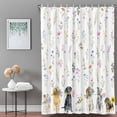 thumbnail image 4 of Spring Floral Dog Shower Curtain with Hooks, Rustic Black Gray Puppy Pink Flower Animal Water Repellent Shower Curtains for Bathroom Decor Sturdy Shower Curtain, Machine Washable 36x72 Inch, 4 of 9