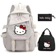 thumbnail image 1 of 3Pcs/set Hello Kitty Anime Backpack for Girl Boy Children Lunch Bags Student Teenager Bookbag Schoolbag Knapsack Women Rucksack, 1 of 5
