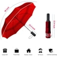 thumbnail image 4 of LinenLoon 49 Inch Automatic Open & Close Windproof Travel Umbrella. Compact Double Canopy Vented Waterproof Folding Golf Umbrellas for Rain. Portable for Car. Backpack. Luggage. for Women and Men, 4 of 5