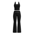 thumbnail image 3 of Uobin Womens Workout Set Two Piece Racerback Color Block Tank Top Matching High Waist Leggings Gym Pilates Outfits, 3 of 3