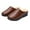 Brown, variant on Fesfesfes Slippers For Women Plush Lined Slippers Curly Cozy Flat Faux-Leather Slippers Comfy Soft Non-Slip Bedroom Shoes 5.5(36)