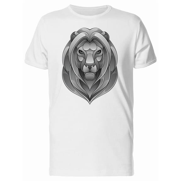 Cool Silver Lion Head Tee Men's -Image by Shutterstock