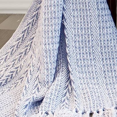 Modern Threads Batik Dusty Blue 100% Cotton Adult Throw Blanket, 50" x 60", 2 Pack