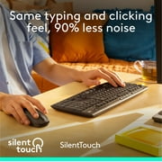 Logitech MK295 Wireless Mouse & Keyboard Combo with SilentTouch Technology, Full Numpad, Graphite