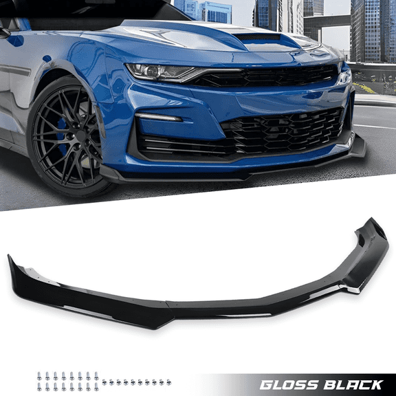 Booming up Front Bumper Lip Splitter Fit for Chevy Camaro LT/LS/RS/SS Models 2016-2023 (Will Not Fit ZL1 Bumper Models) Gloss Black