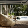 thumbnail image 5 of Semi-Cassette Motorized LED Luxury Patio Awning - 16 x 10 Ft - Ivory Cream - Moroccan Collection, 5 of 7
